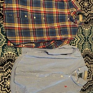 Two Ralph Lauren polo button down